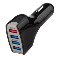 OEM Logo QC3.0 Fast Charge 4 USB Ports Car Charger Adapter 5V 3.5A, CE Certificate EU US Plug Universal Phone Charger